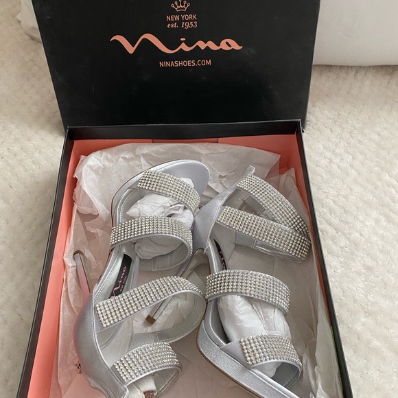 Nina silver rhinestone heels - Picture 5 of 5